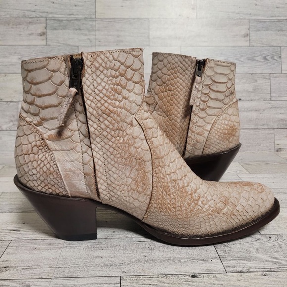 Women's Idylewind Wings Bone Western Brown Snakeskin Rodeo Cowboy Boots Size 8 B - Picture 6 of 9